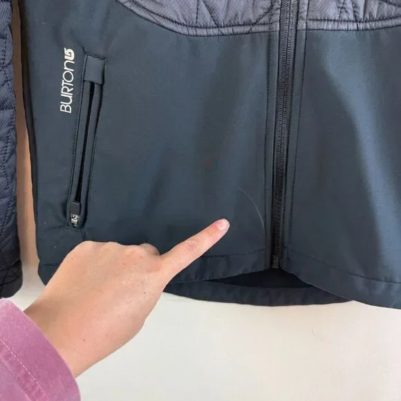 BURTON WOMENS Jacket QUILTED Softshell Full Zip Ski Outdoor Hike Size XS - Picture 5 of 13